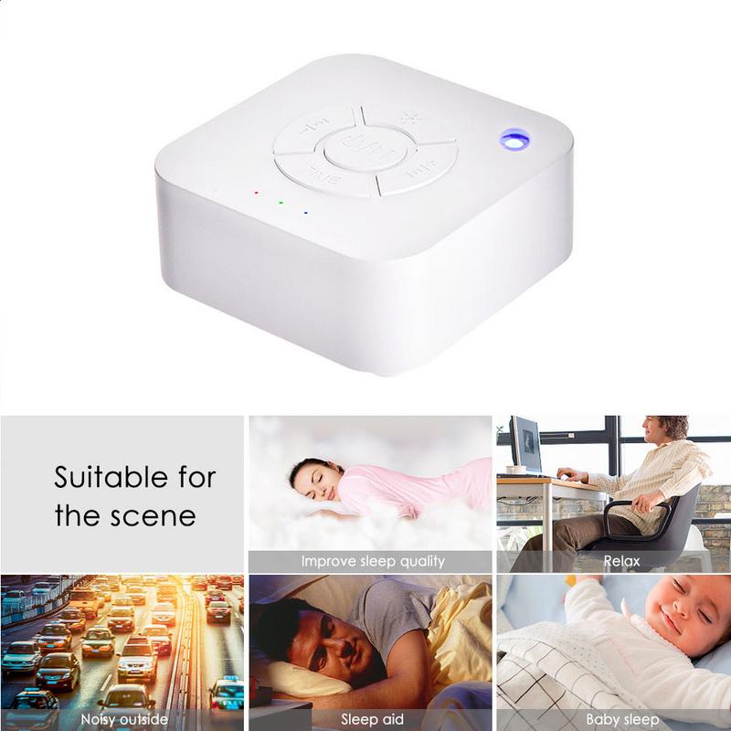 Sleep Sound Machine USB Oplaadbare Getimede Uitschakeling Witte Ruis Machine Voor Slapen Ontspanning Voor Baby Volwassen Kantoor Reizen # S