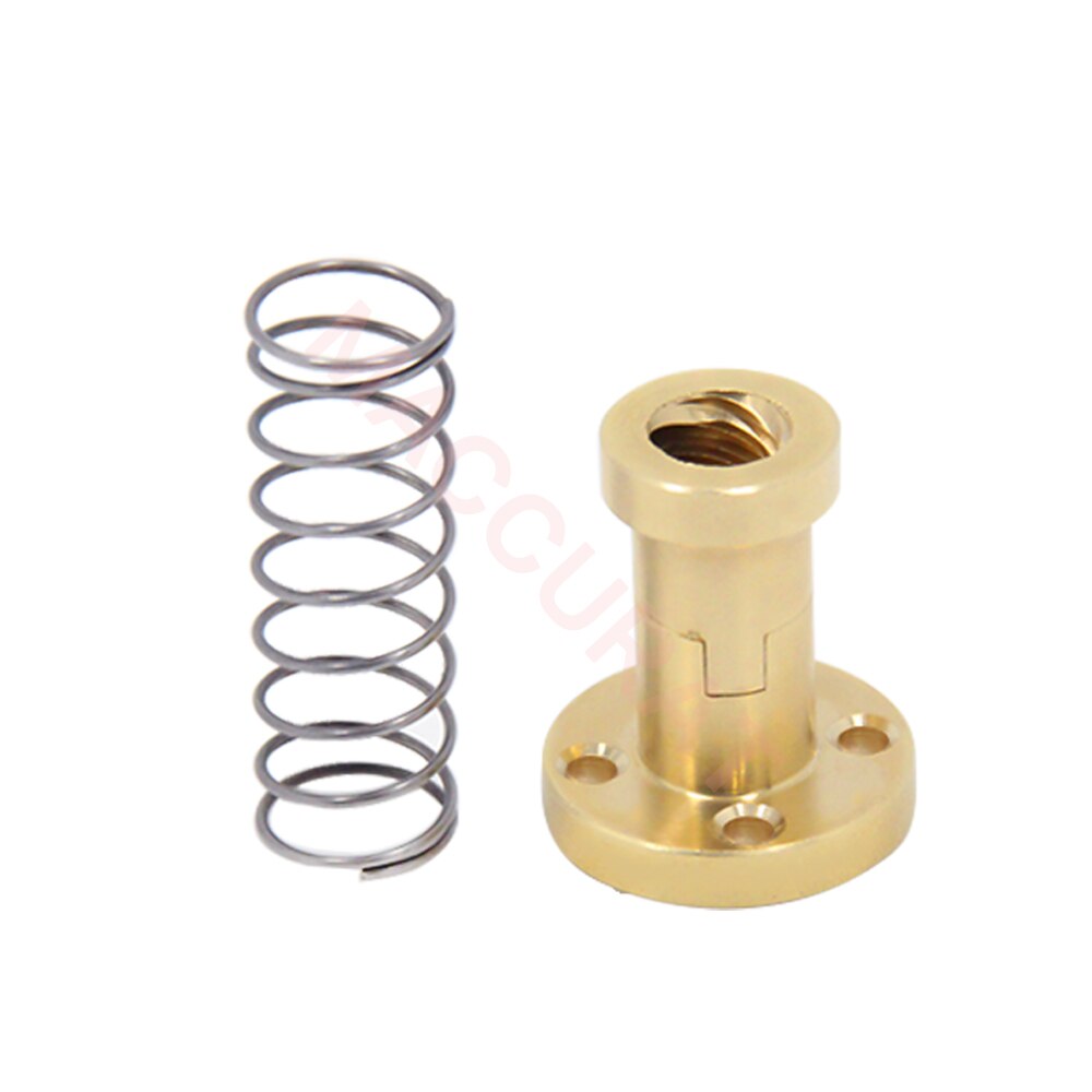 Maccuart T8 Anti Backlash Lente Geladen Schroef Moer Eliminatie Kloof Moer Voor 8Mm Acme Draadstang Lood Schroeven Diy 3D Printer Onderdelen
