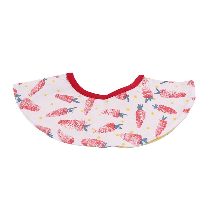 Baby Slabbertjes - 28cm Diameter - Cartoon Patroon - Katoen - Unisex Voedingsschort: Roze