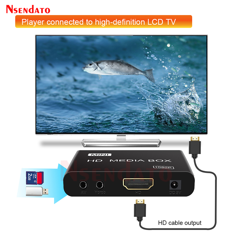 Mini HD Media Player 1080P Full HD USB Video Multimedia HDD Media Player video Mediaplayer support MKV/SD/USB/MMC/AV/Yprpb