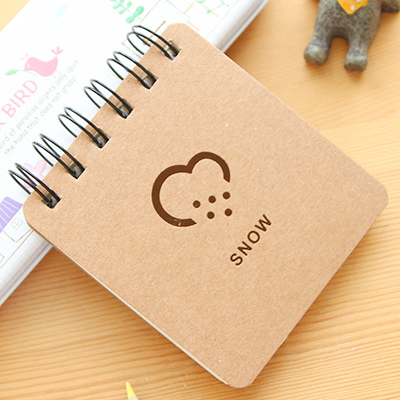 Jonvon Satone Korean Stationery Vocabulary Words Notebook Planner Notepad Diary Office Student Notebook Diary Planner: snow