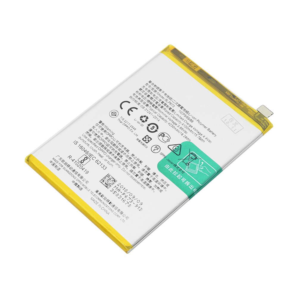 BLP673 4230mAh Li-ion Batteries 87.3x64.1x4.2mm Phone Bateria Replacement With Cellphone Opening Tools Set For OPPO A5