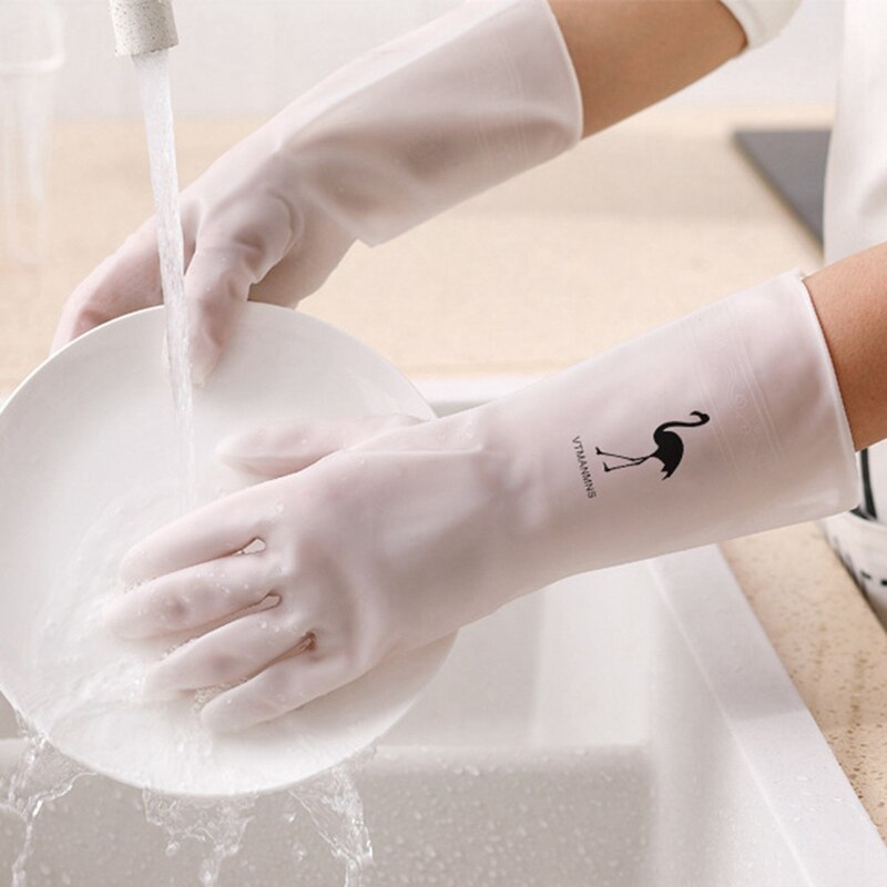 Washing Gloves Women Waterproof Rubber Latex Thin Kitchen Laundry Plastic Cleaning Dishes Household Chores Kitchen Tools