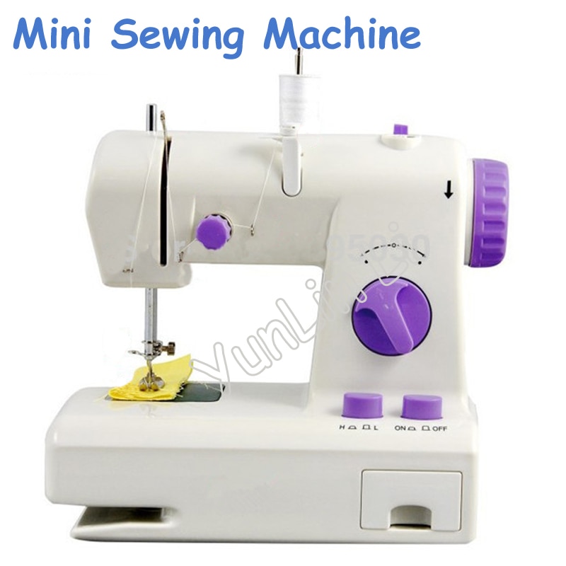 Portable Mini Sewing Machine Multi-function Electric Sewing Machine Sew forward with English Manual FHSM-208