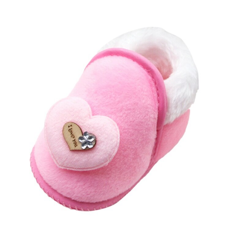 Inverno mais de veludo do bebê primeiros caminhantes sapatos da menina botas casuais criança berço sapatos quentes do bebê macio sola sapatos: P / M