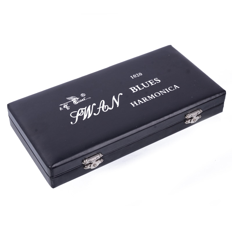 Munnspill swan  sw1020-7t bluesband 7 deler blues harpe diatonisk munnspill sett med etui + kluter