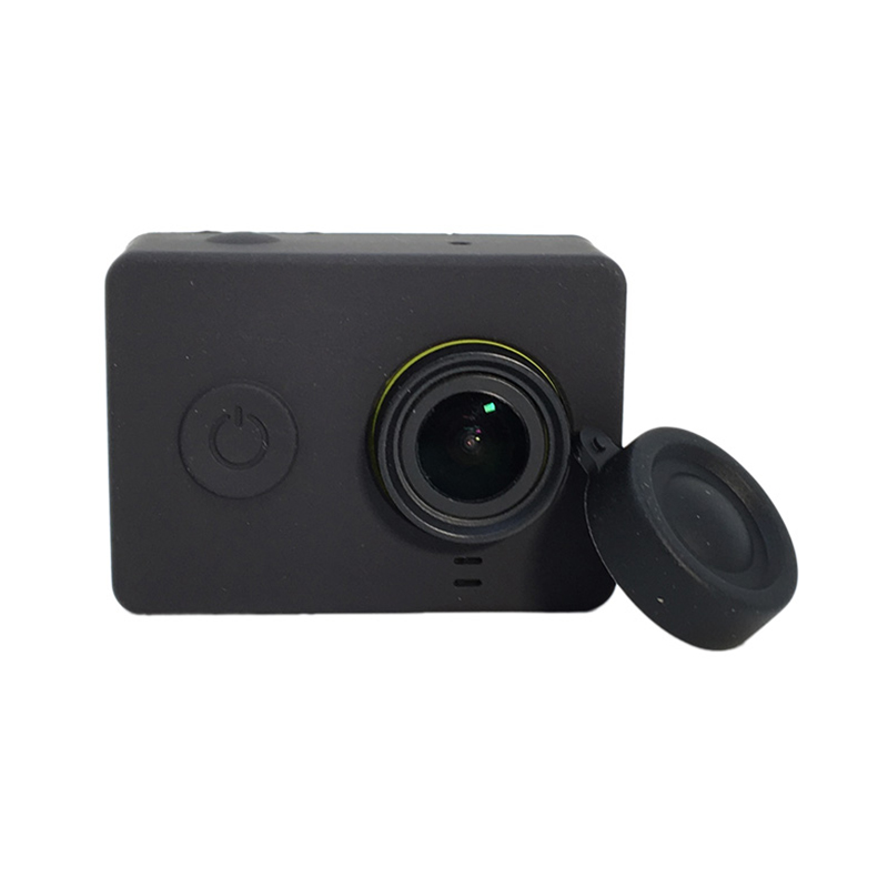 Yi Case Action Camera Siliconen Beschermhoes Cover met Lensdop voor Xiaomi yi 1080 P Sport Action Camera Accessoires