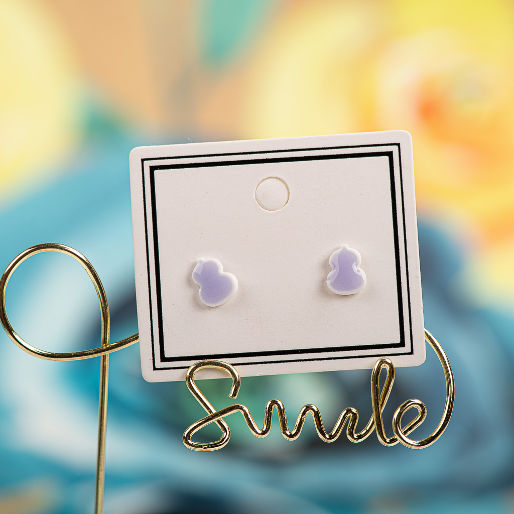 Prachtige Cartoon Multicolor Keramische Oorbellen # LY315 Accessoires Barato Oorbellen Ontmoette Kraaltjes Сережки Аниме: Imitation Rhodium Plated