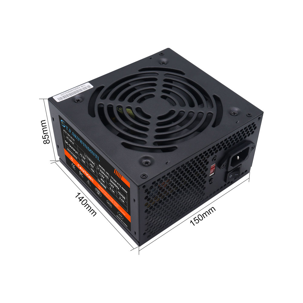 Alimentatore ATX Alimentatore non modulare da 500 W 20 + 4 pin Interfaccia di alimentazione a tensione intera 110-230 V Alimentatori per computer per giochi