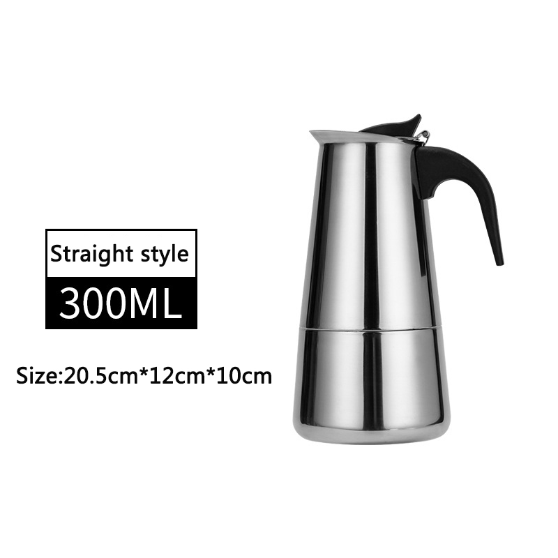 2/4/6/9 Cup Mocha Pot Coffee Machine Espresso Cup Electric Coffee Machine Latte Percolator Stove Mocha Coffee Machine: Beige