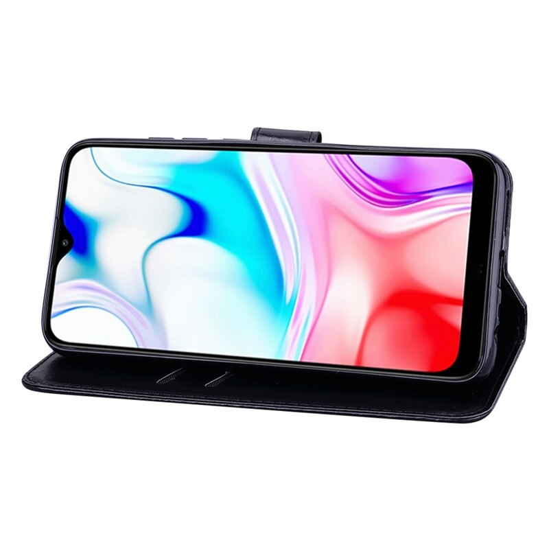 Para xiaomi redmi 8 caso de negócios couro do caso da aleta para redmi 8 capa de luxo carteira coque para xiaomi redmi 8 completa pára-choques funda