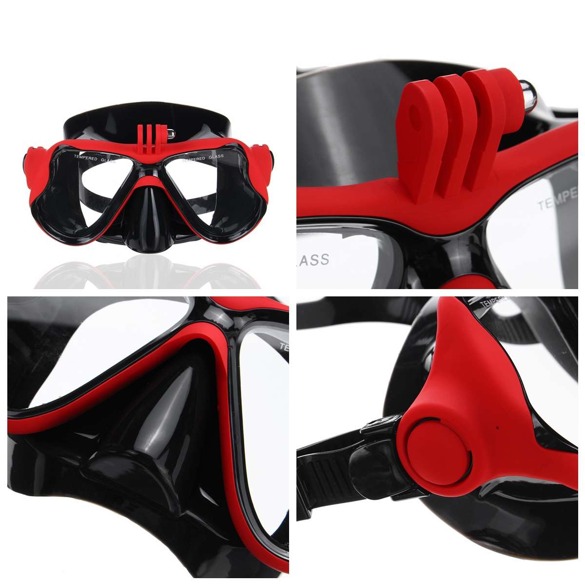 Populaire Sgodde Professionele Onderwater Camera Duikbril Duik Snorkel Zwembril Voor Gopro Sport Camera Strap