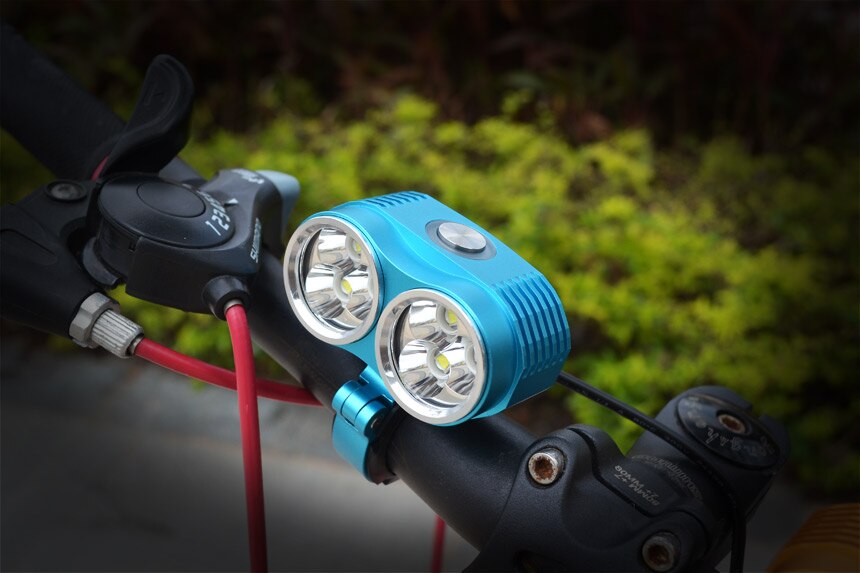 10000 lumen vandtæt 6* xm-l  t6 led cykel lys cykel lys lampe: Blå