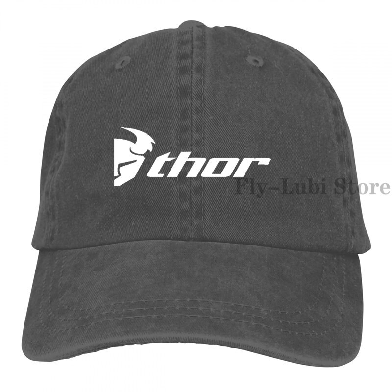 Thor Motocross Baseball cap men women Trucker Hats adjustable cap: 2-Black