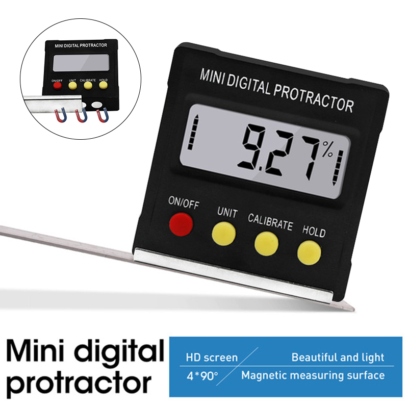 Angle Protractor Universal Bevel 360 Degree Mini Electronic Digital Protractor Inclinometer Tester Measuring Tools