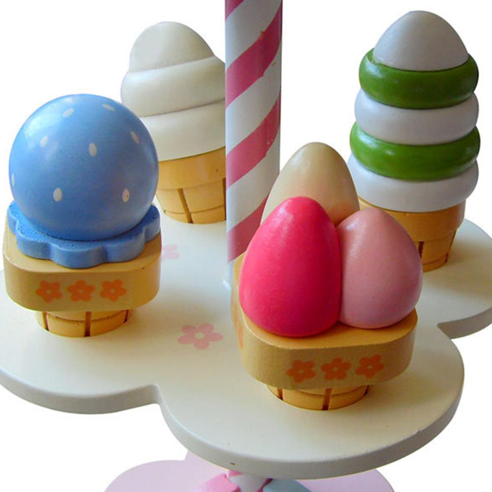 Geen Baby Kids Playhouse Speelgoed Simulatie Keuken Houten Keukengerei Ijs Stand