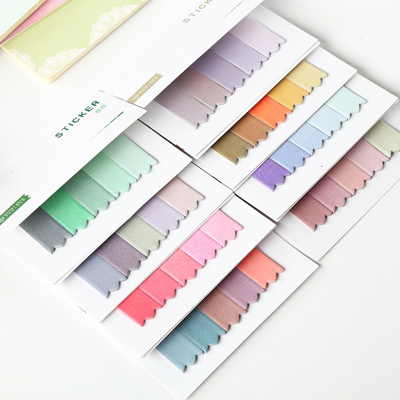 gradient neon post-it note, small note book, square message, note N, can be torn