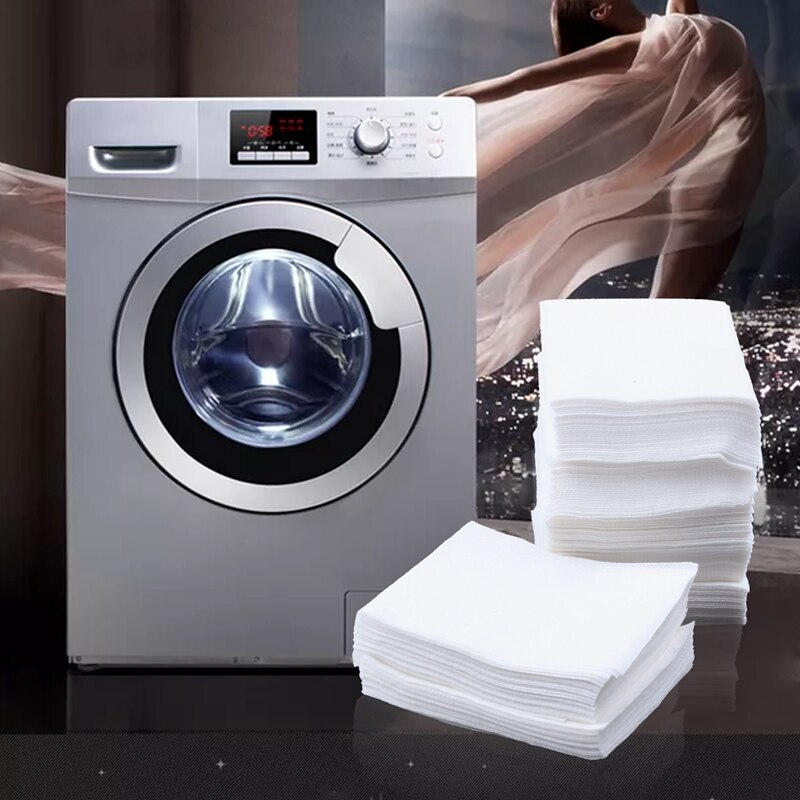 24 Pieces1 Box Cleaning Supplies Paper Catcher Washing Machine Proof Color Absorption Paper Anti-dyeing Cloth Laundry Grab Cloth