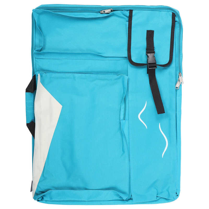 Sac de dessin d'art sac fourre-tout multifonction sac de planche à dessin sac à dos de planche à croquis pratique à transporter beau et généreux pour: Light blue