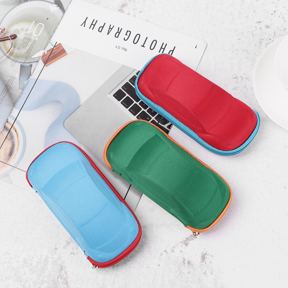 1 stuks kinderbrillenkoker met hard frame, draagbare zonnebril, leesbrillendoos, autovormige brillenkokers, brillen