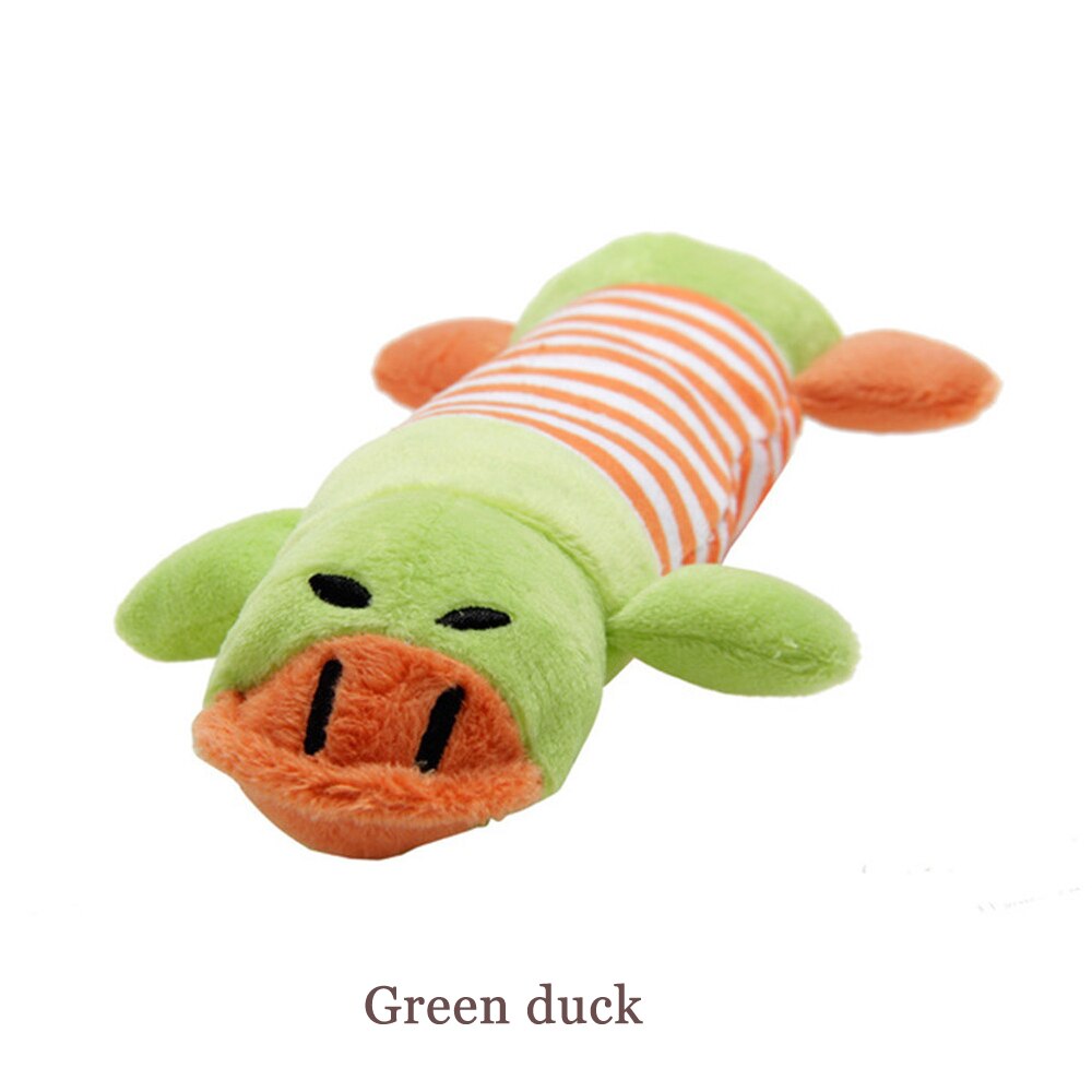 Miflame Large Dogs Toys For Pet Accessories Labrador Poodle Toys Dinosaur Small Dog Supplies Squeaky Puppy Toy For Pet Toy Chew: Green duck