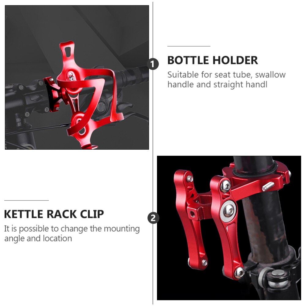 1PC Water Bottle Clamp Aluminum Alloy Durable Double Buckle Bottle Clip Bottle Support Kettle Clip Water Cup Clamp for Bike Bicy