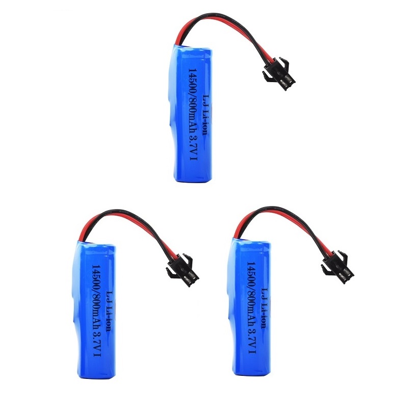 Rc Stunt Dump Auto Batterij 14500 Sm-2P 3.7V 800Mah Li-Ion Batterij/Usb Lading Voor C2 D828 Rc Auto Onderdelen Rc Auto Accu 1-5 Stuks: Light Grey