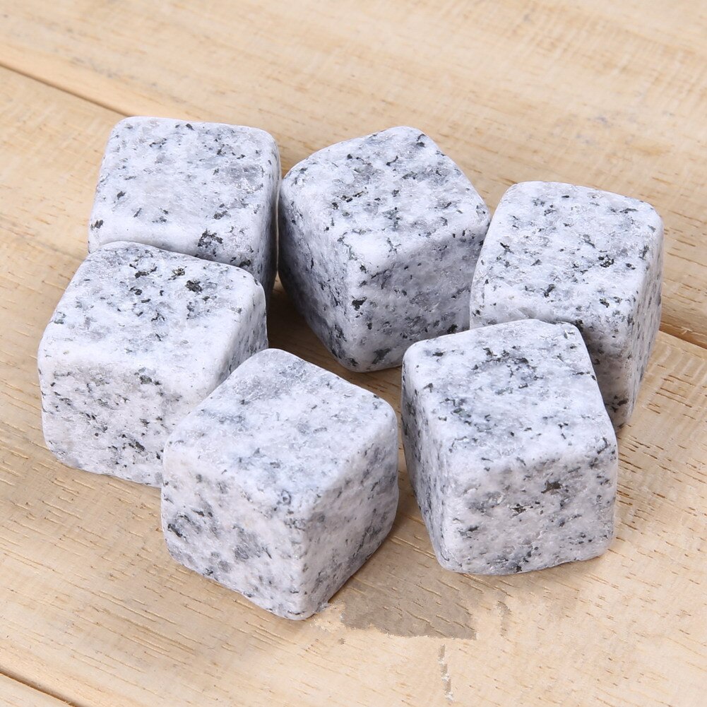 1 Bag Natural Whiskey Stones Sipping Ice Cube Whisky Stone Rock Cooler Wedding Favor Christmas Bar Cooler Ice Cube Stones: Black