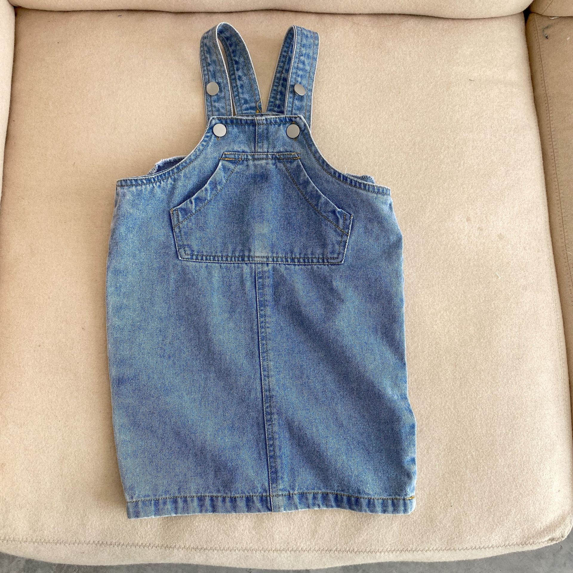 1007C-Vestido vaquero para niñas, vestidos suspendidos para niños, monos, ropa para niños, 2022: Azul / 110cm 4T