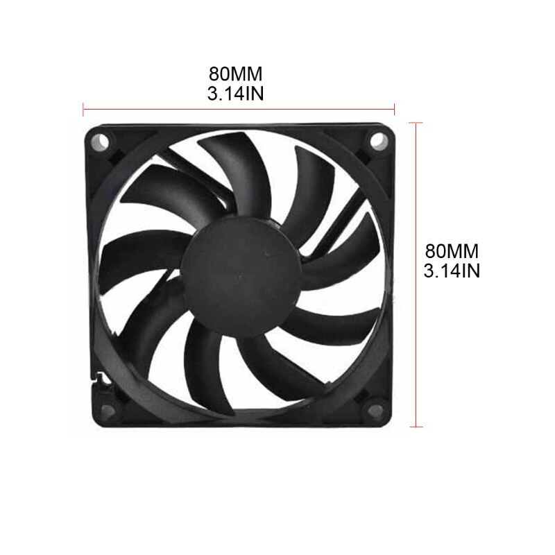 12V/24V Low/Medium/High/Ultra-high Speed Cooling Fan Quiet Brushless Cooler Fan for PC Laptop Computer CPU Accessories