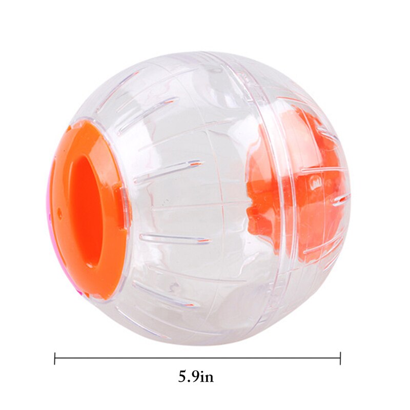 Hamsterbold bærbar lydløs lille dyr løbebold træningsbold åndbar klar bold med stativ kæledyr sjovt legetøjstilbehør: Orange