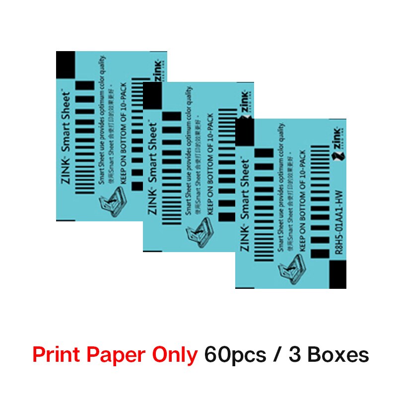 Original Huawei Mini Photo Printer Portable Pocket Printers 313*490dpi Bluetooth Support Share 500mAh Mobile Phone AR Printer: 60 pcs Paper Only