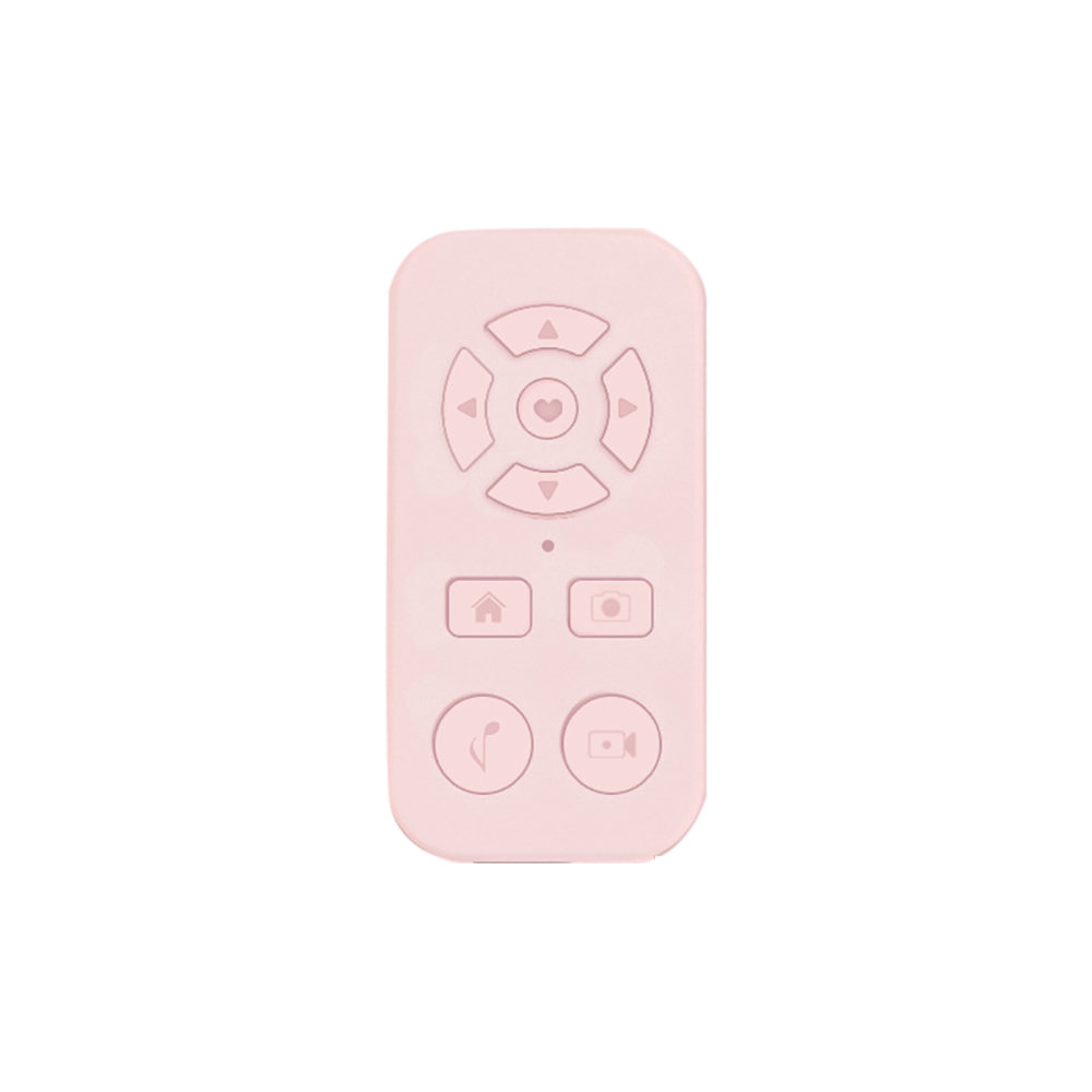 Control remoto Universal compatible con Bluetooth con controlador de nueve teclas para grabar vídeo de lanzar páginas para leer libros electrónicos: Rosa