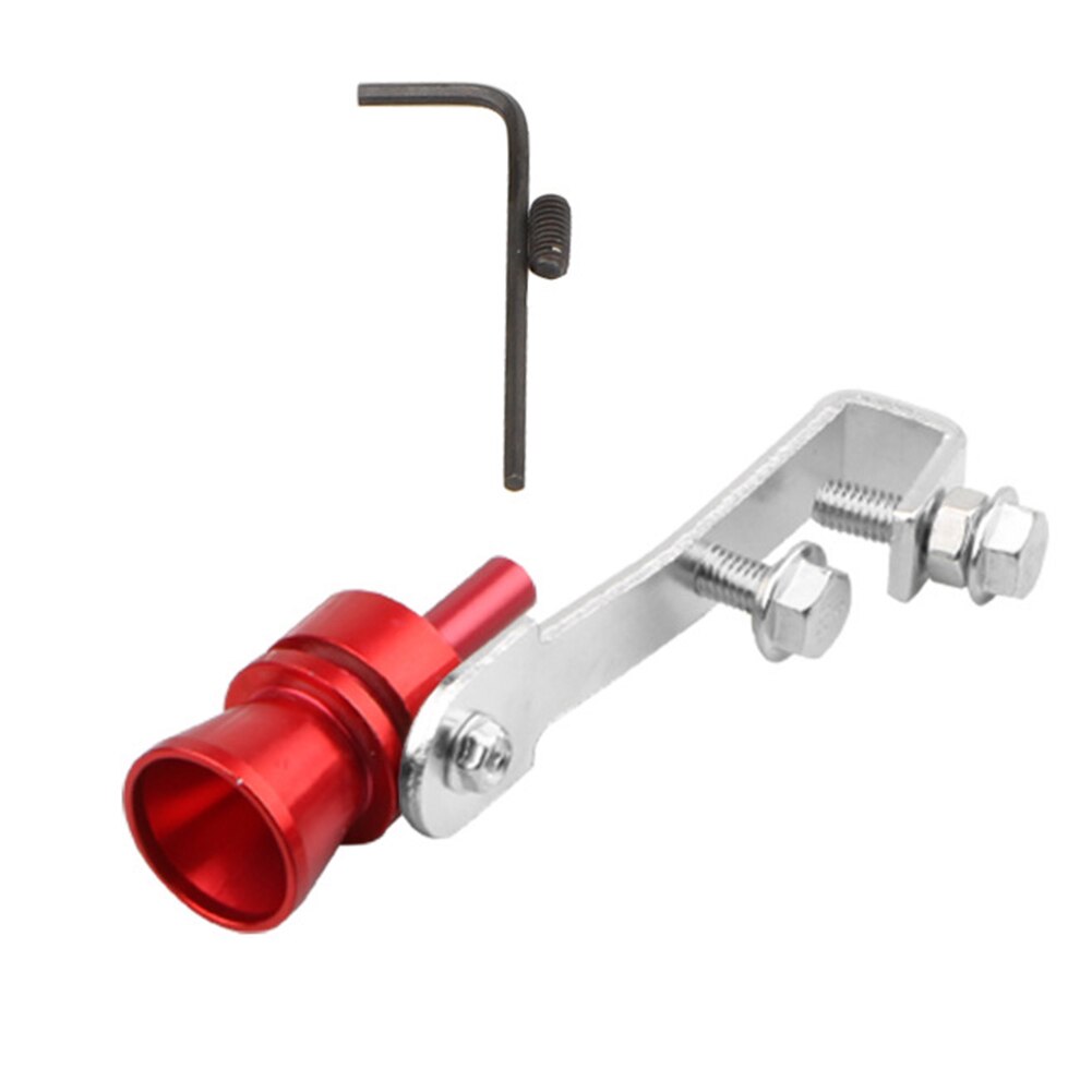 Tuyau d'échappement facile à installer outil aluminium silencieux voiture accessoires rugissement fabricant surdimensionné universel son pratique: Red XL