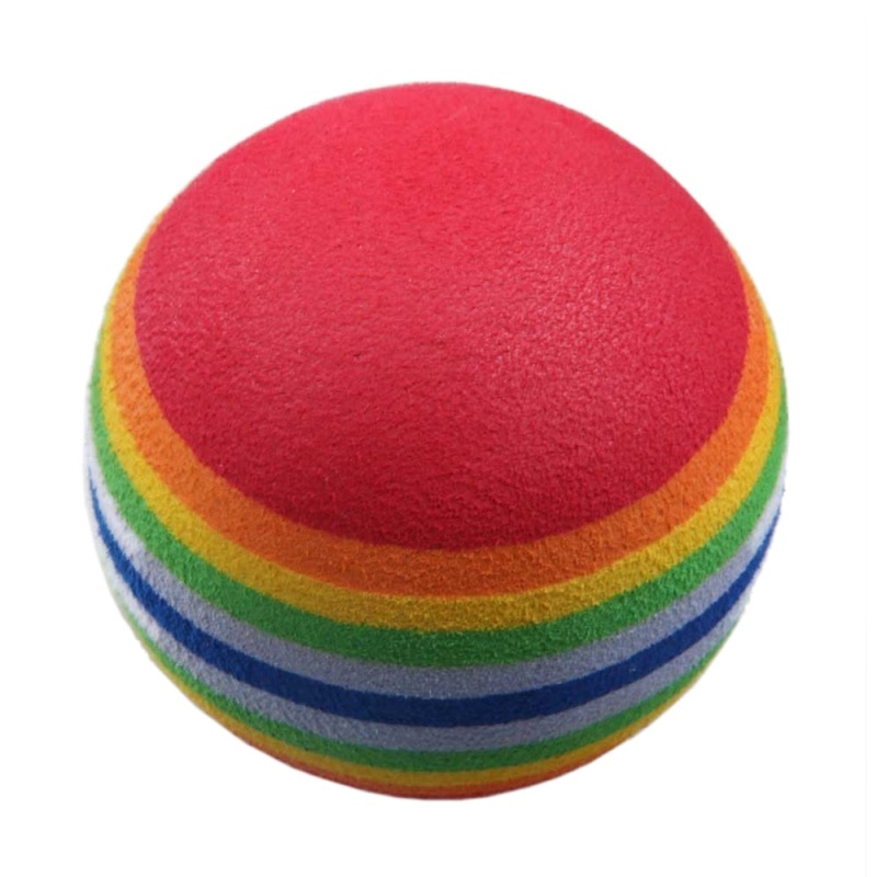 50pcs Golf Swing Training Aids Indoor Practice Sponge Foam Rainbow Balls: Default Title