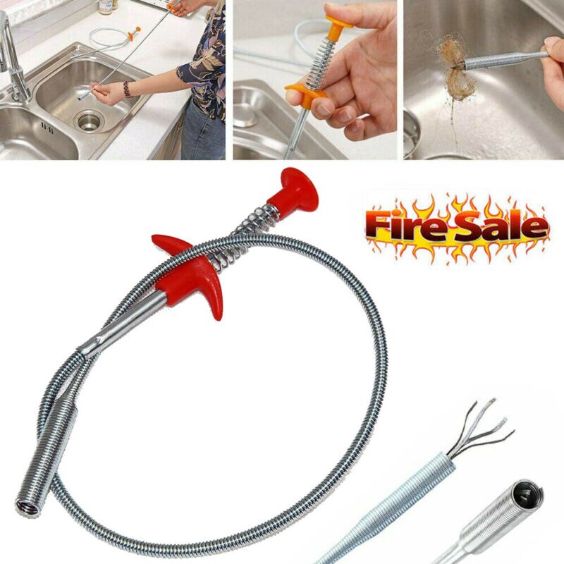 Useful Drain Dredge Sewer Cleaner Bathroom Kitchen Sink Unclog Hair Removal Tool Drain Cleaners Pipe Dredge