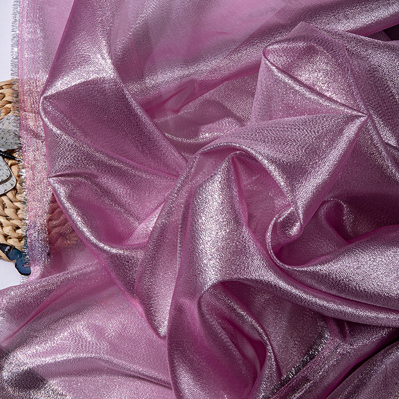 Gradiënt Organza Zijden Gordijn Gouden Bruiloft Kleuterschool Kleding Jurk Creatieve Podiumstof Achtergrondstof