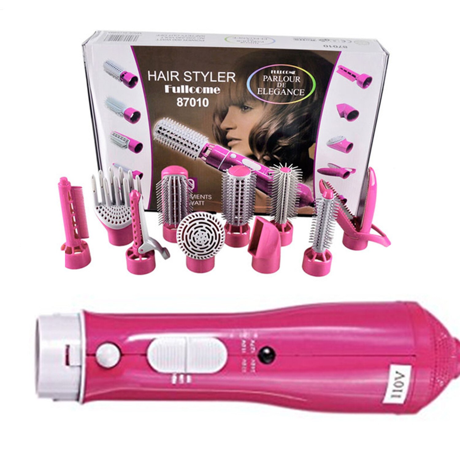 Hair Dryer Brush 10 in 1 Multifunctional Air Brush Blow Dryer Comb Styling Tools Hair Straightener Curler: EU Plug