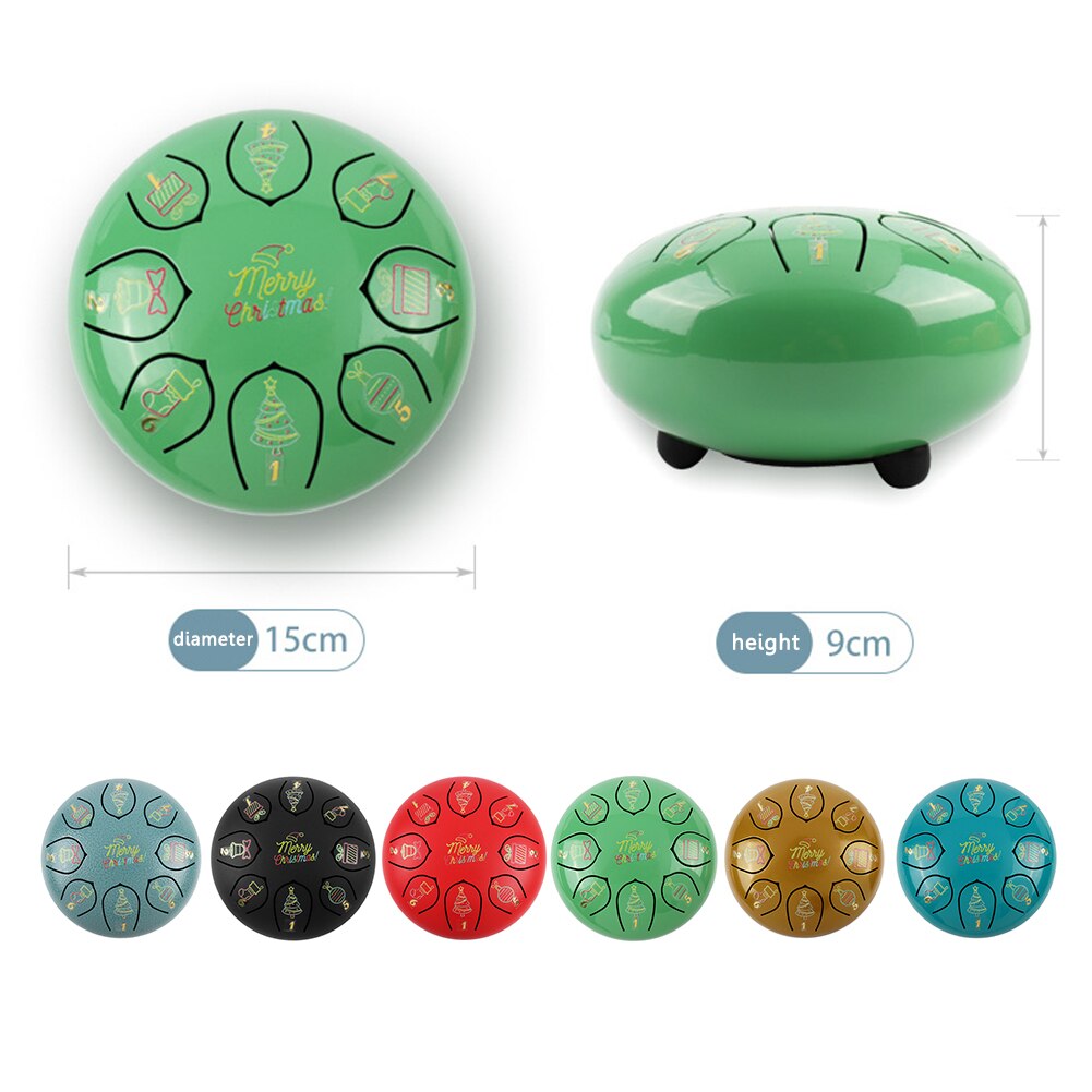 Ethereal Drum Ritme 8 Tune Tong Drum 6 Inch Hand Drum Met Drumsticks Sticker W/Opbergtas Voor Percussie muziekinstrument