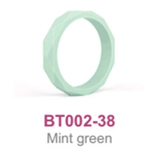 Chengkai 10PCS BPA Free Silicone Baby Pacifier Bracelet Teether DIY Nursing Bangle Teether Bracelet Jewelry Charm Toy: Mint