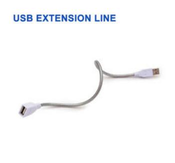 Foldable USB Led book Light Extension lamp Mini Portable Flexible night Light Reading Light 24 leds Mobile Power Computer Laptop: USB Extension cable / white