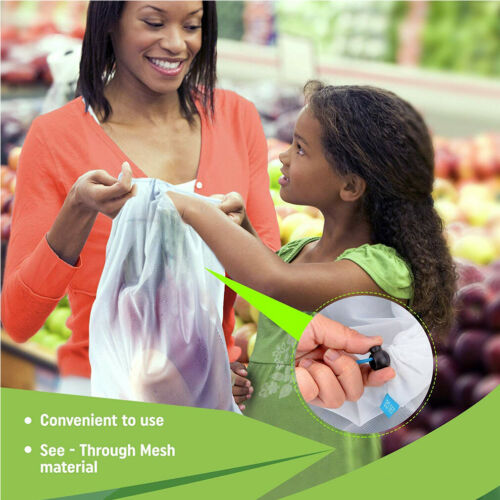 Reusable Mesh Produce Bag for Zero Waste Fruit Veg Plastic-Free Vegetables Loose Bags