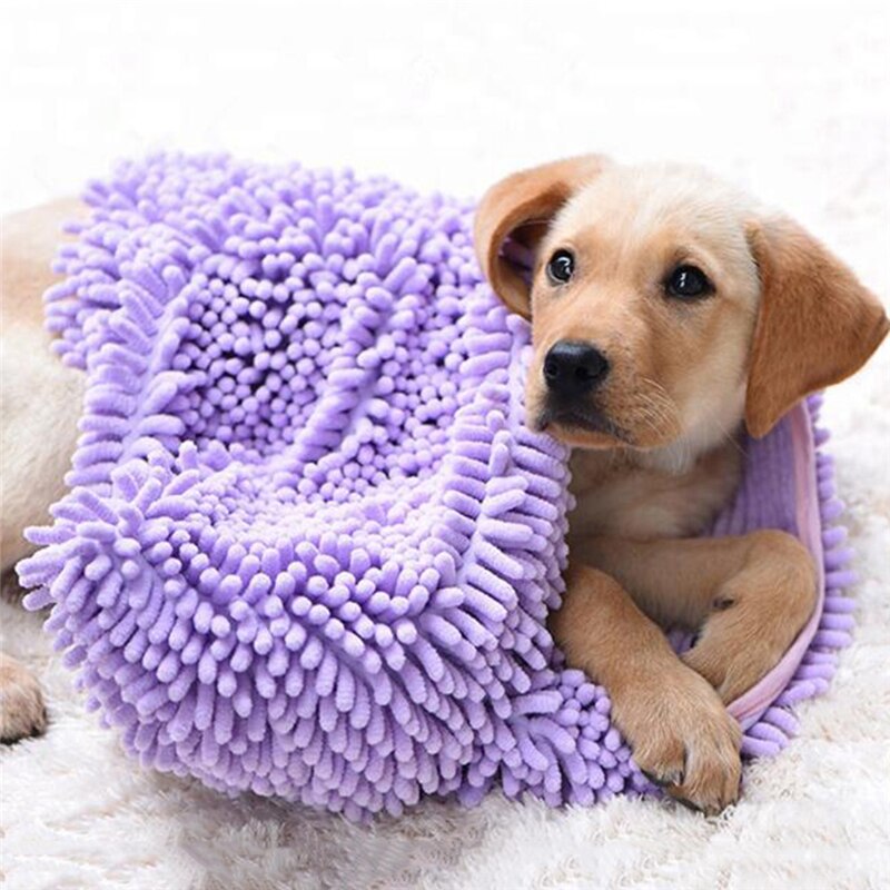 Fiber Pet Bath Towel Strong Water Absorption Bathrobe For Dog Cat Soft Grooming Quick-Drying Multipurpose Cleaning Tool Supplies