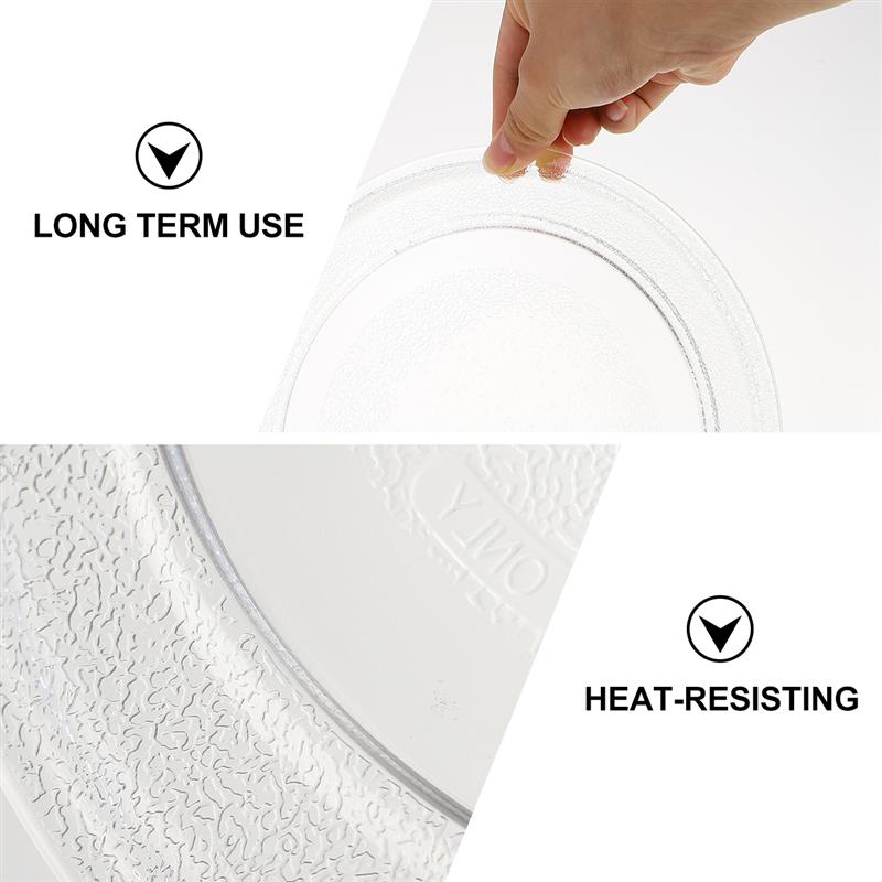 1 Pc Microwave Oven Glass Plate Practical Turntable Plate Flat Base Glass Tray