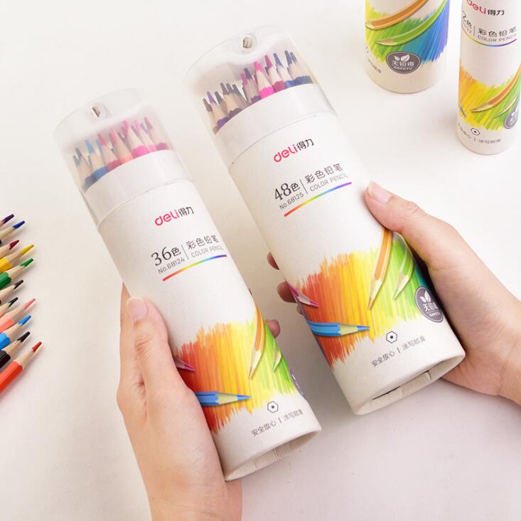 Sharkbang 12/24/36/48 Colored Pencil With Free Pencil Sharpener Lapis De Cor Artist Painting Sketch Oil Water Color Pencil Set