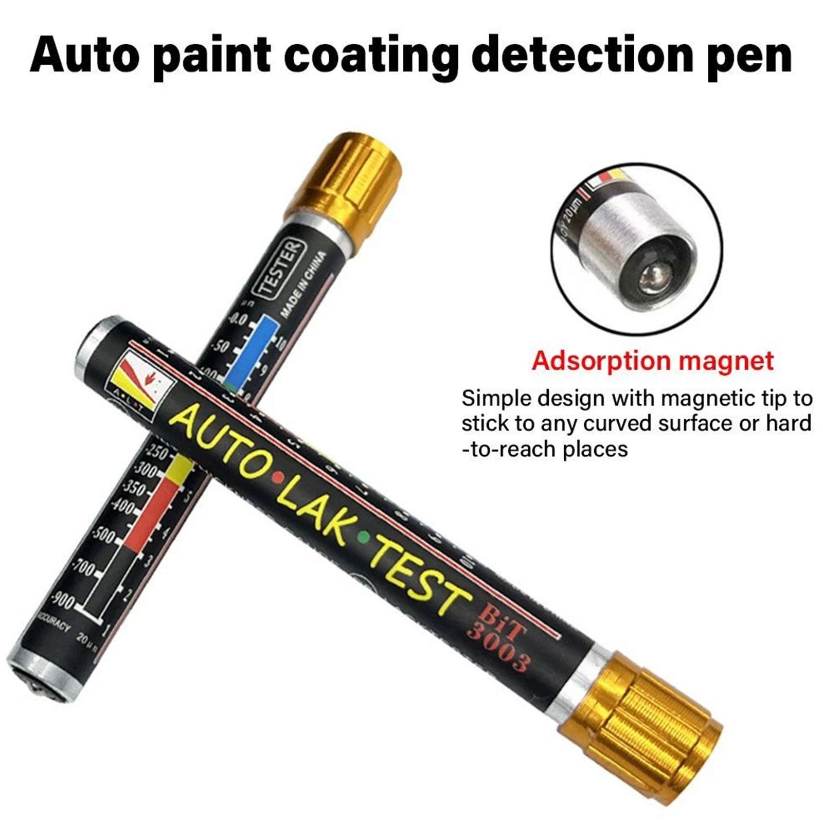 Stylo testeur d'épaisseur de peinture de voiture avec échelle, testeur de revêtement de peinture de voiture portable, outils de compteur de peinture de carrosserie
