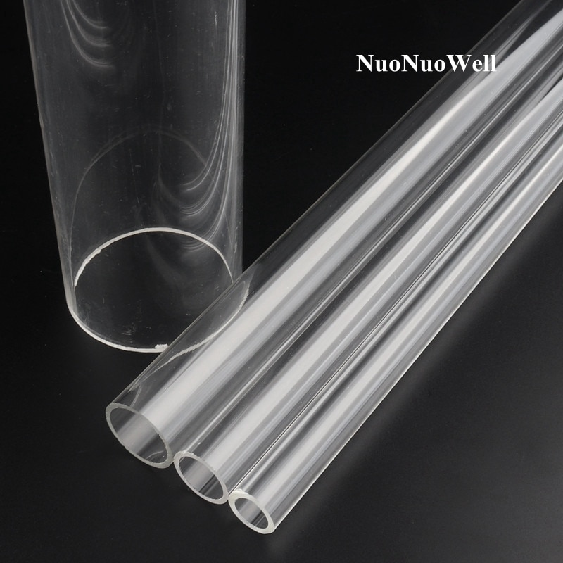 2 pces od.16-90mm tubo acrílico transparente tanque de aquário tubo de plexiglass tubo de água claro acrílico encaixes tubos de vidro