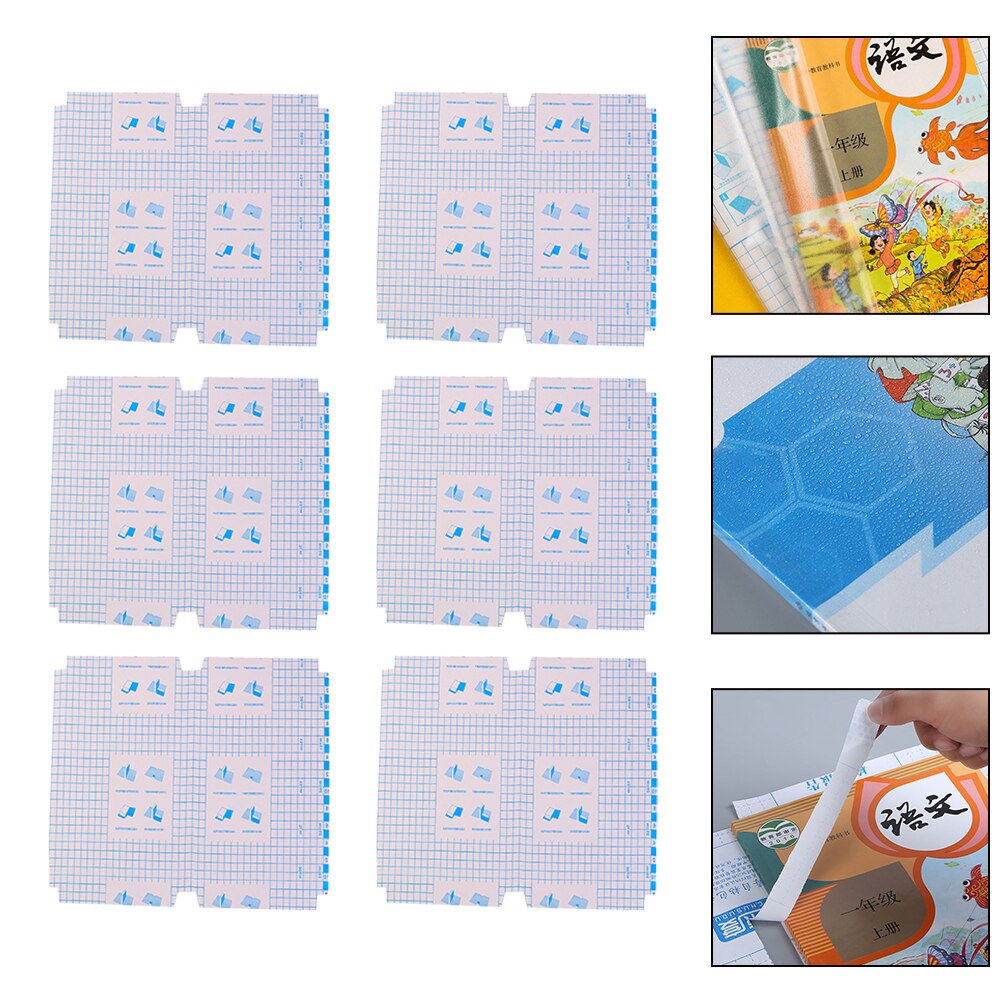 16Pcs Self-adhesive Book Protective Covers Waterproof Book Covers Plastic Textbook Covers: Transparent1