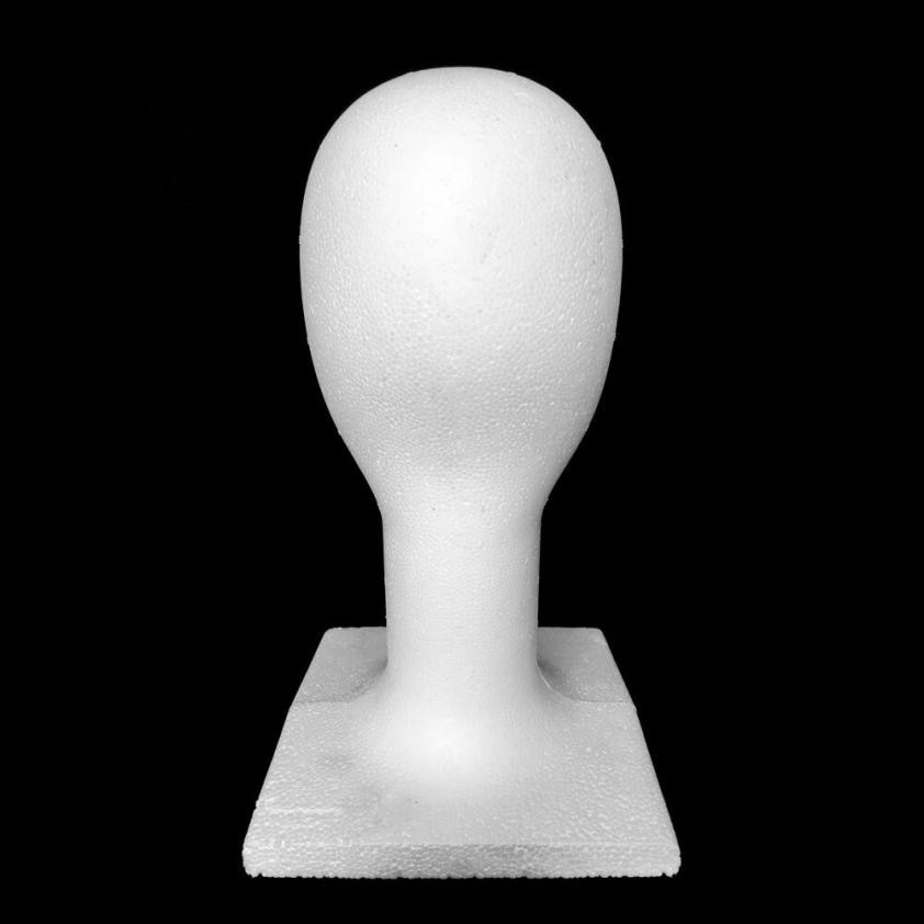 Mannequin Female Foam Long Neck Head Model Hair Hat Wig Glasses Stand Display Hat Display Stand Y713