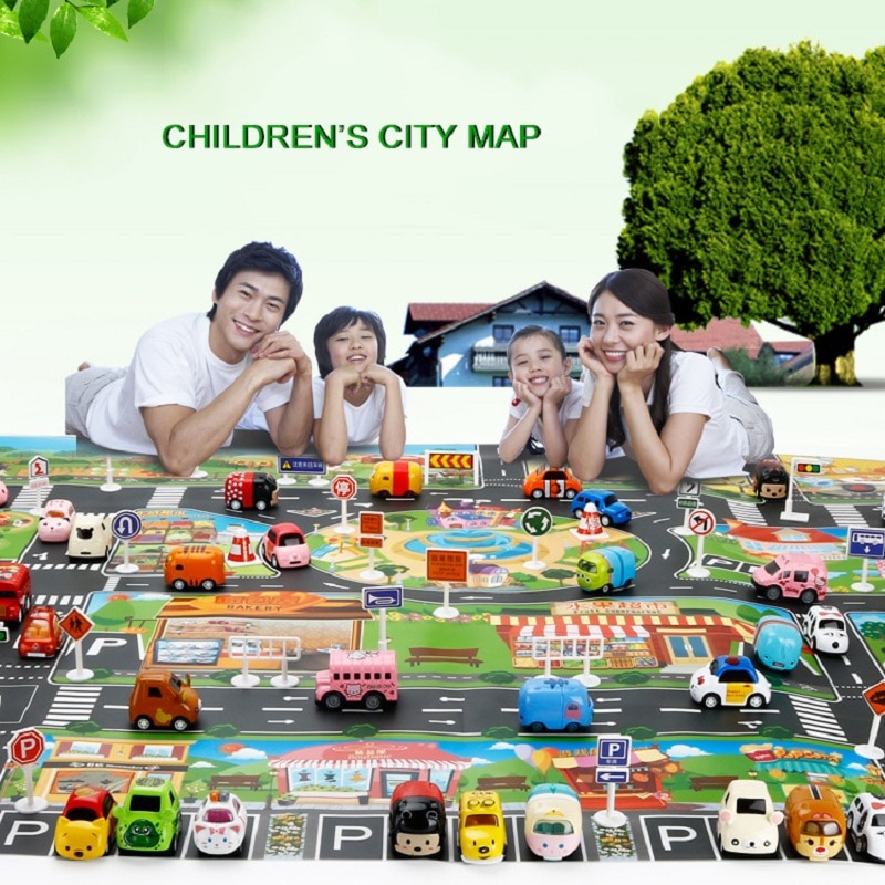 Teppich Stadt Straße Szene Verkehrs Autobahn Karte Spielen Baby Spielen matt Pädagogisches Spielzeug Für freundlicher Fitnessraum Spiele für freundlicher